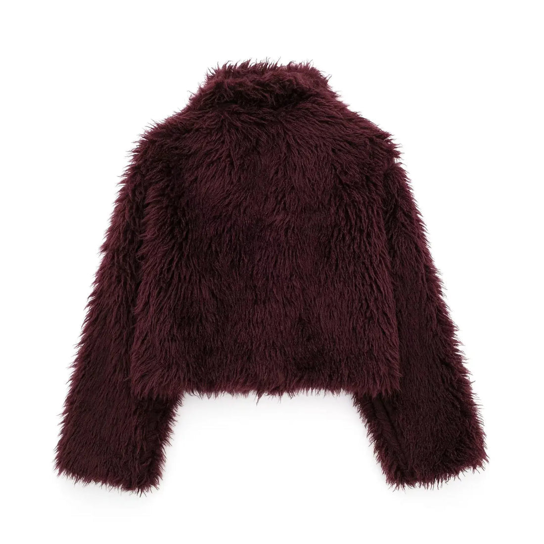 Ferryhill Faux Fur Coat in Burgundy