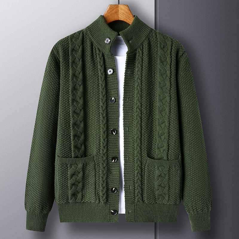 FrostPattern Wool Cardigan